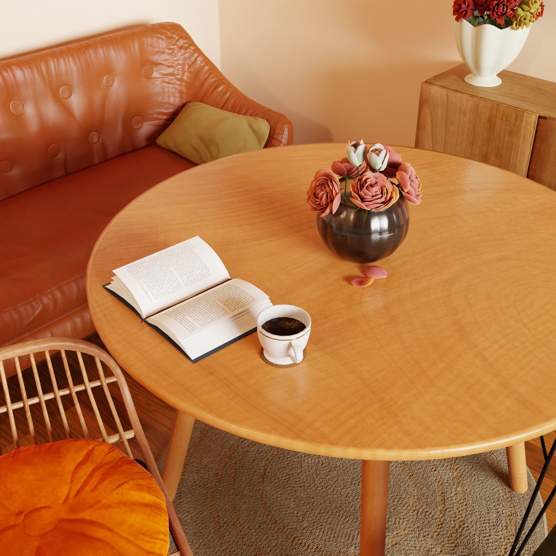 Dining Room Table Set - Cozy Mornings 3D model_4