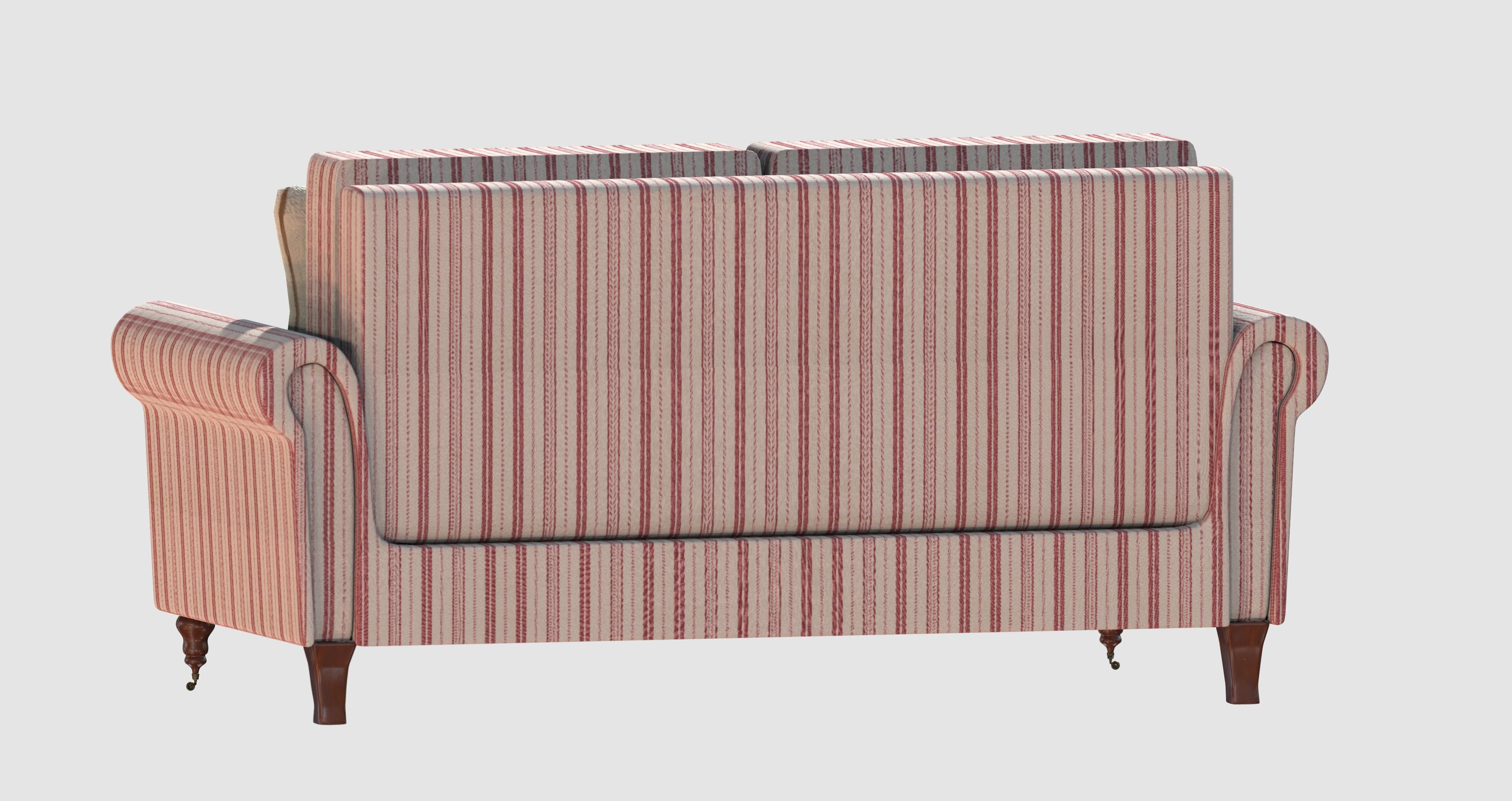 Striped red basic sofa 3D model_2