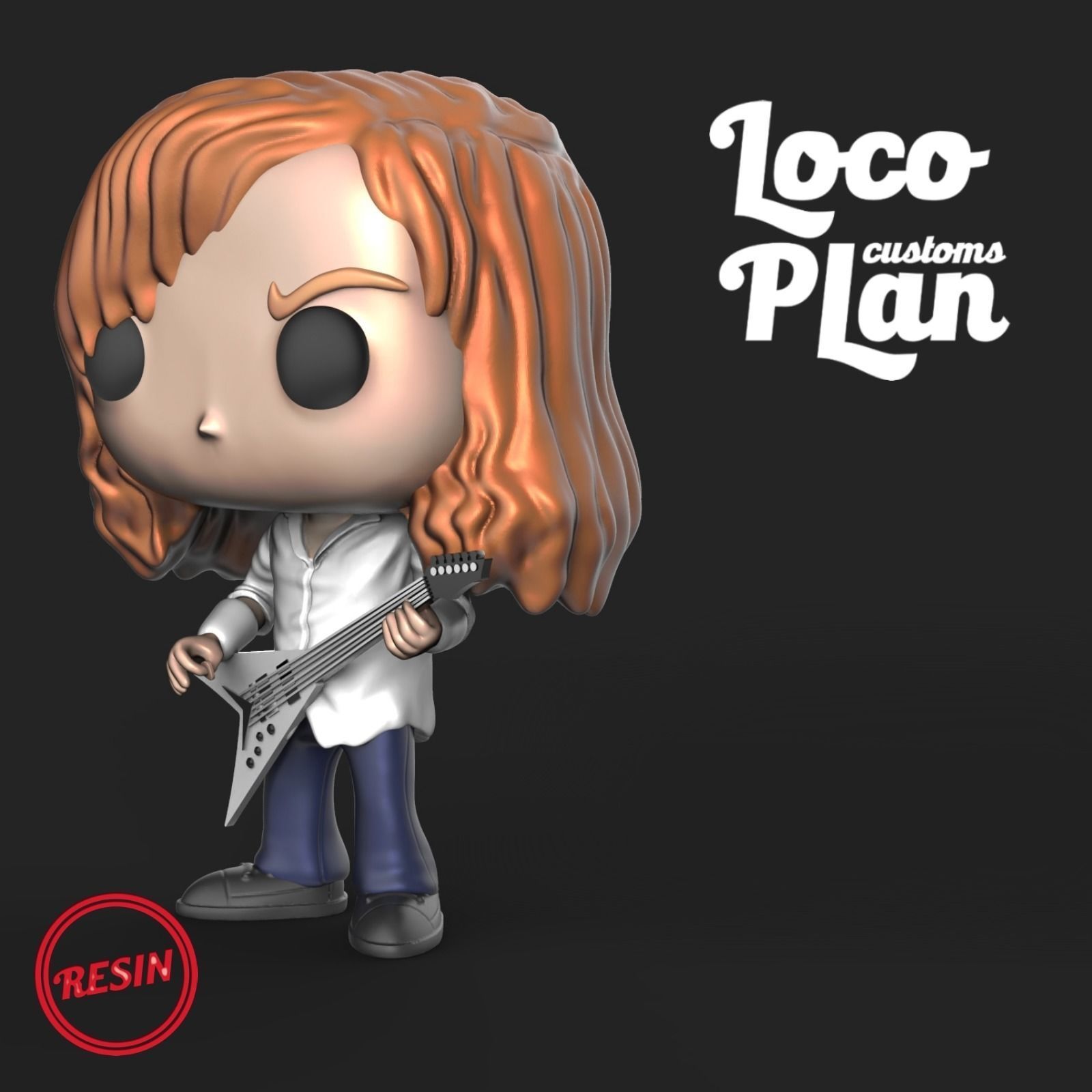 Dave Mustaine Custom Funko 3D print model_1