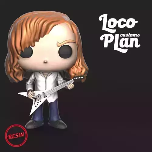 Dave Mustaine Custom Funko 3D print model