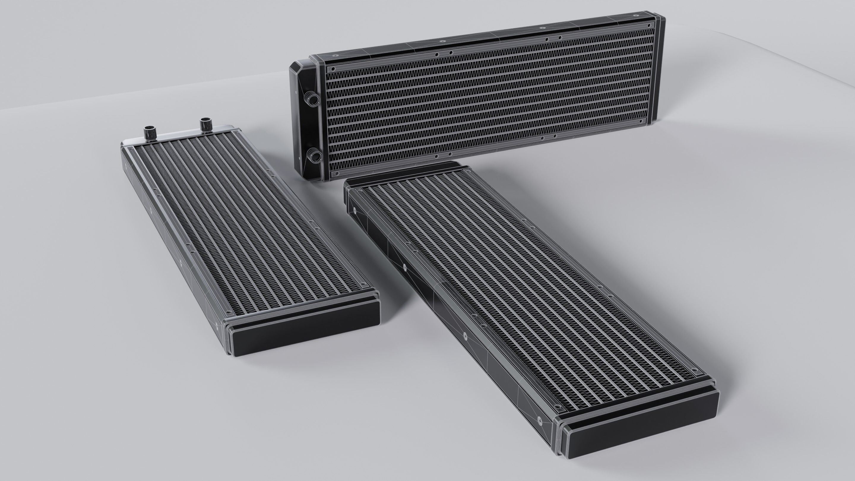 Water cooling radiator - 360 mm 3D model | CGTrader