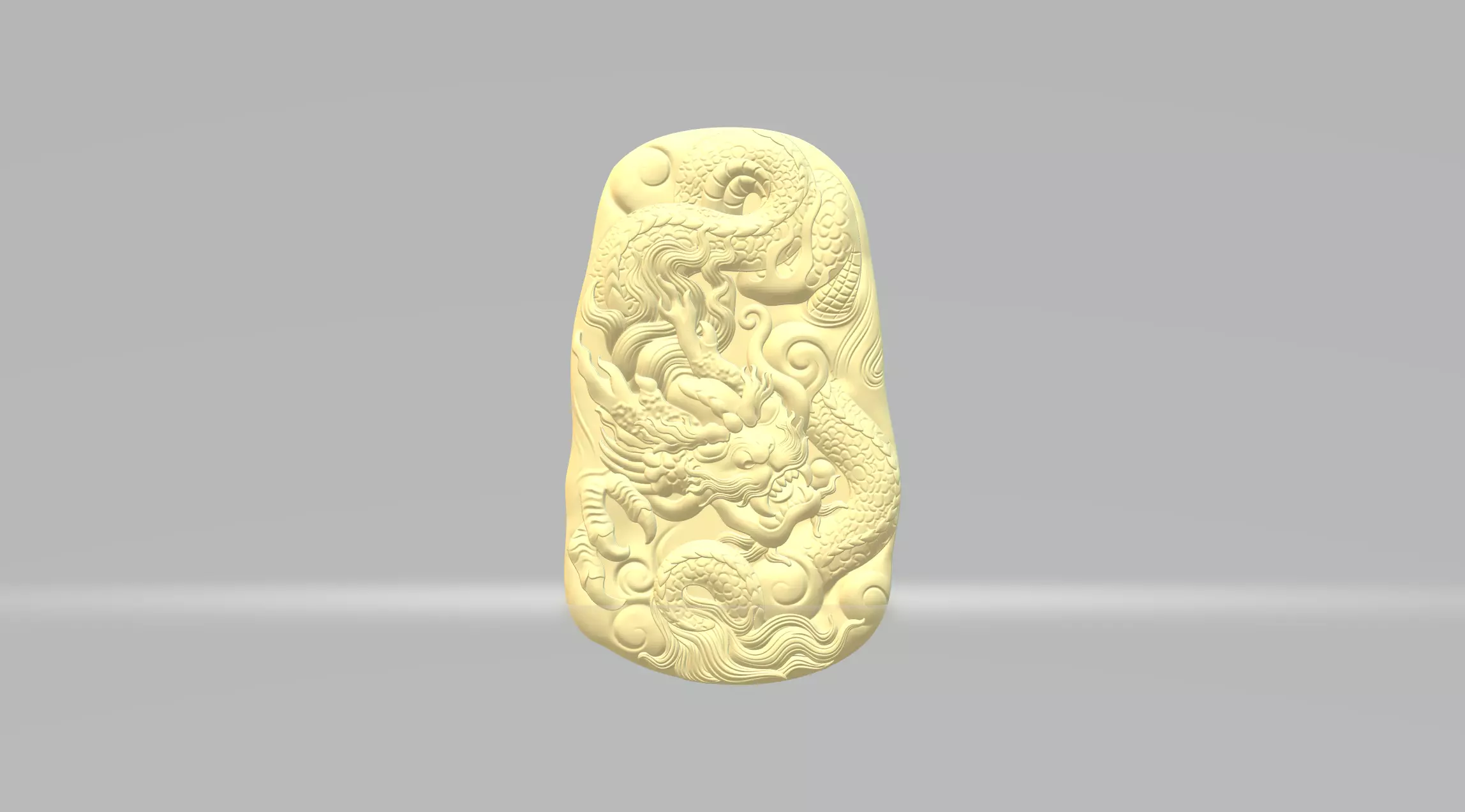 Double-Sided Dragon Pendant 3D print model