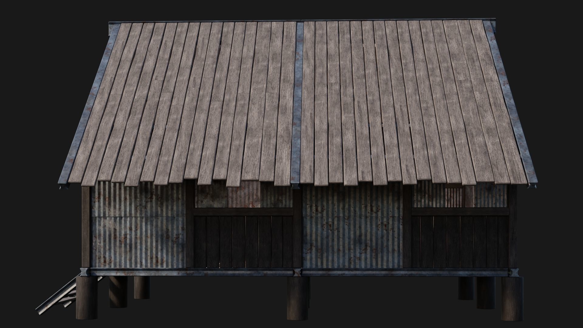 Medieval Houses 56- 4K Textures Game Ready Low-poly 3D model_14