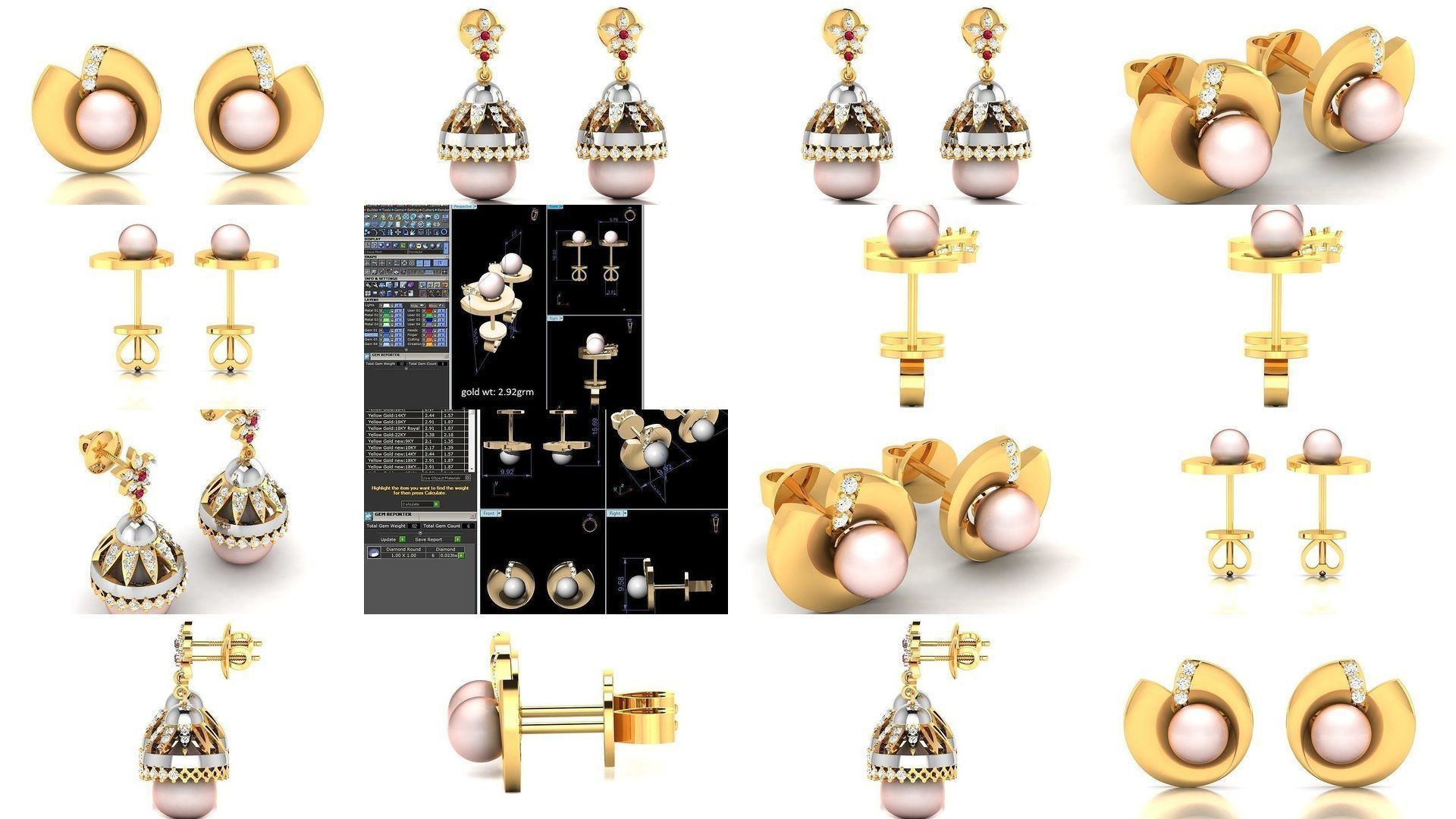 50 Women Opal Stone Earrings Collection _8