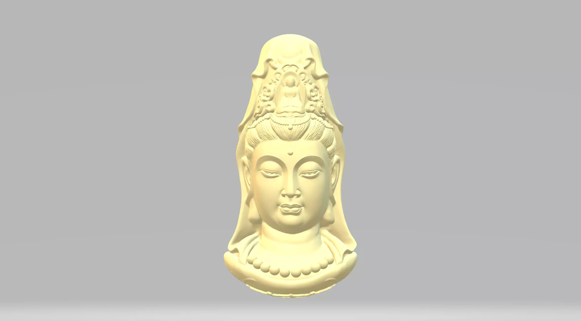 Avalokitesvara Bodhisattva Head Pendant 3D print model