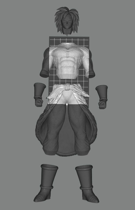 Broly DG super 3D print model_11