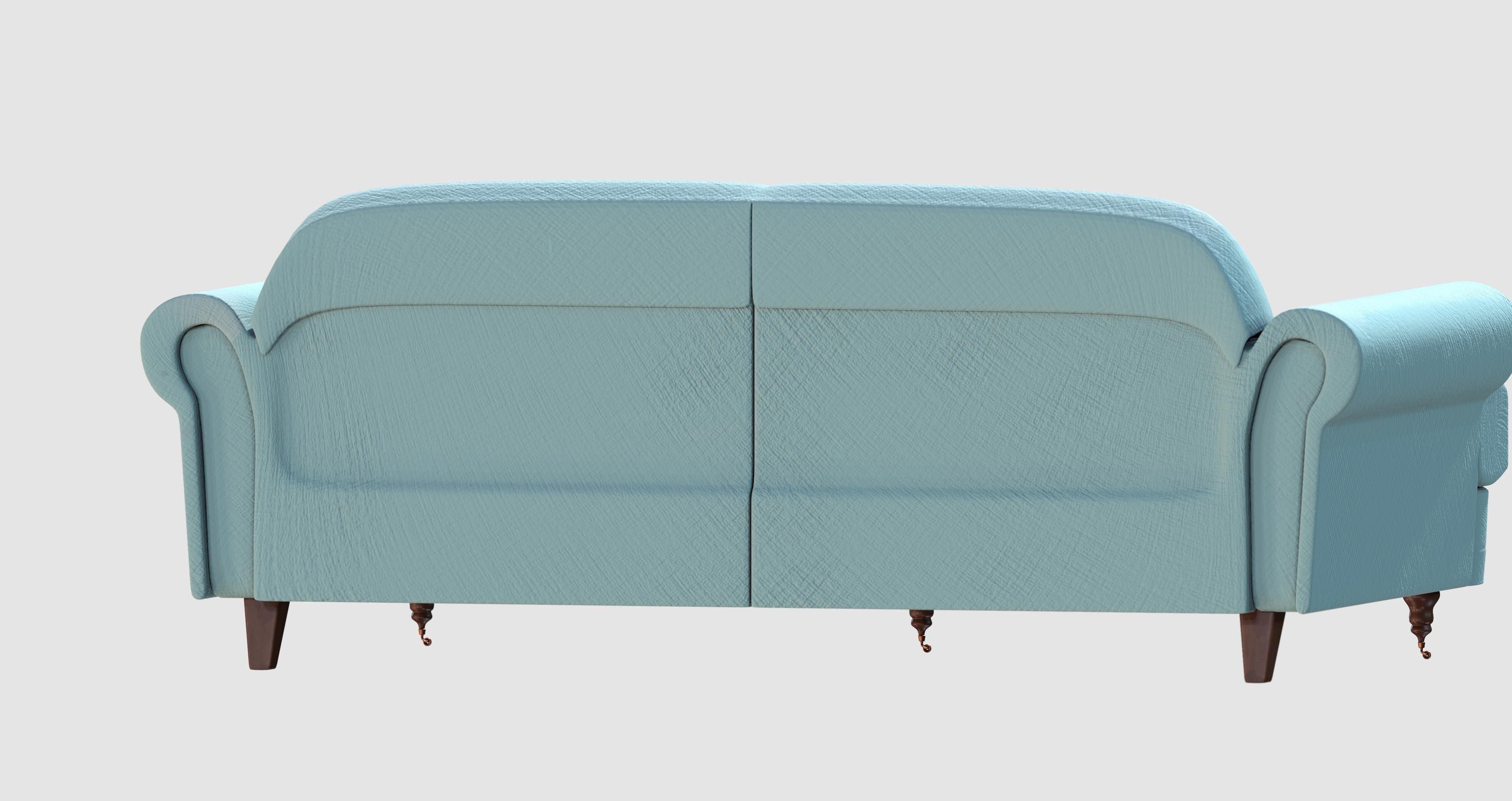 Light green basic sofa Low-poly 3D model_2