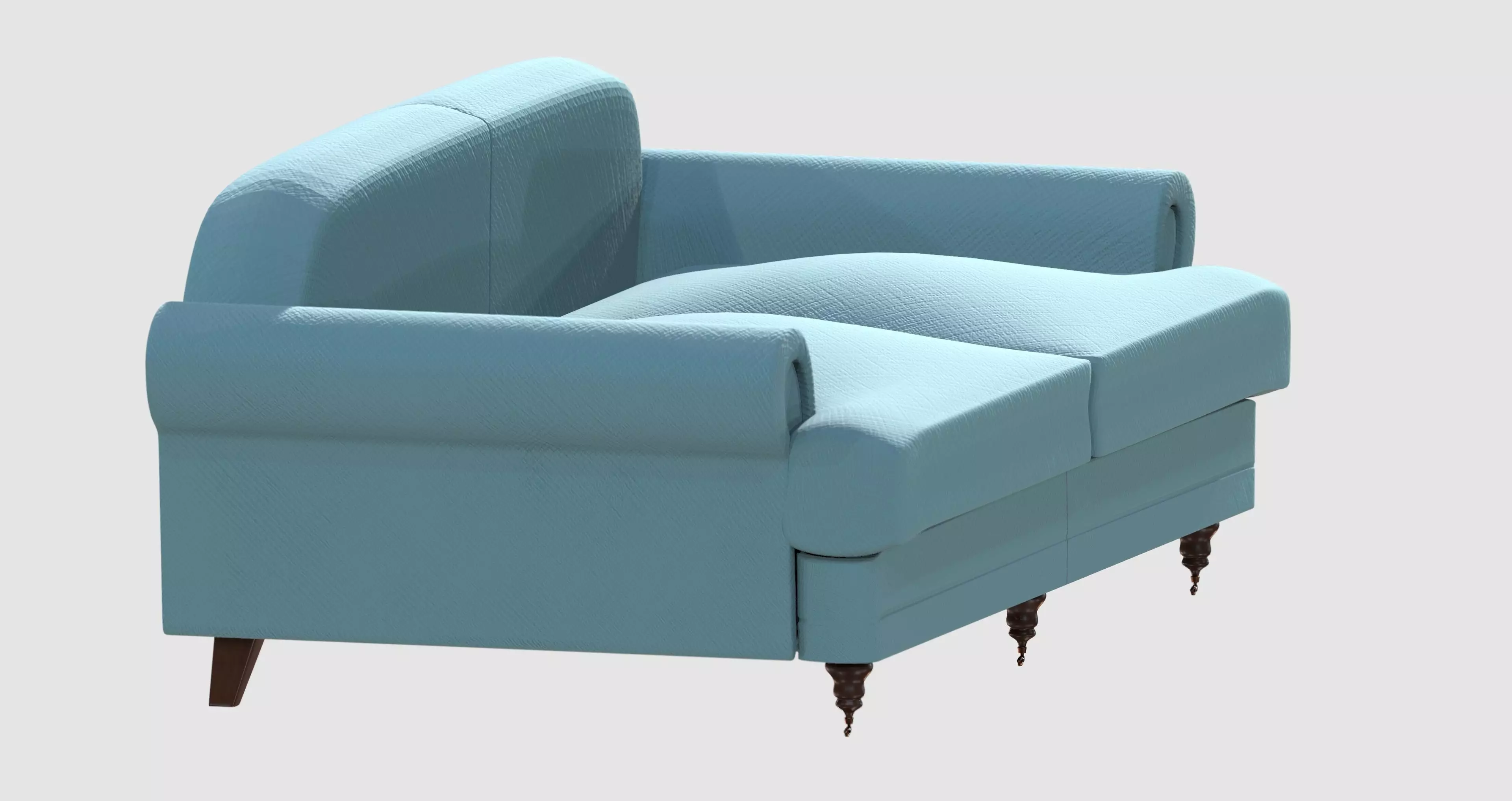 Light green basic sofa Low-poly 3D model_0