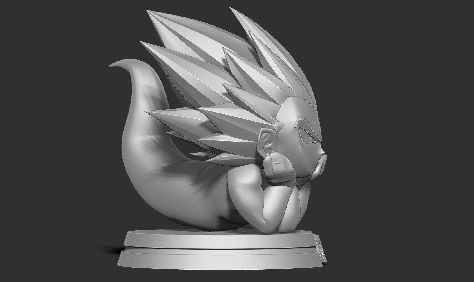 Ghost Gotenks resting 3D print model_12