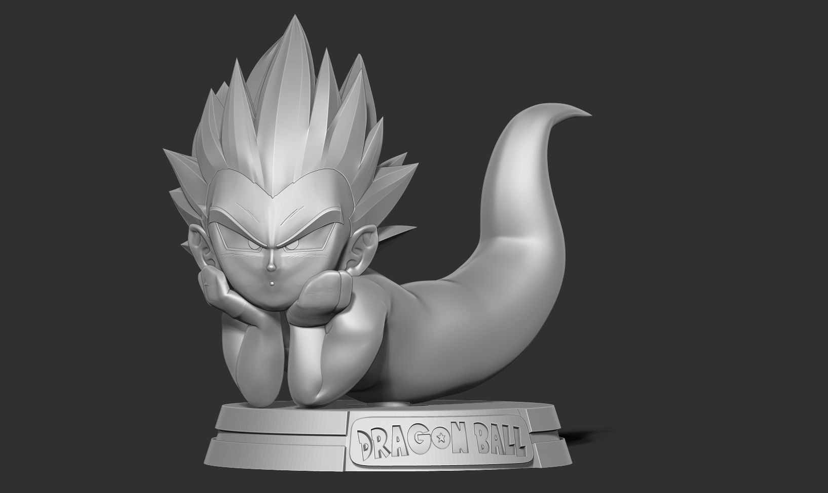 Ghost Gotenks resting 3D print model_10