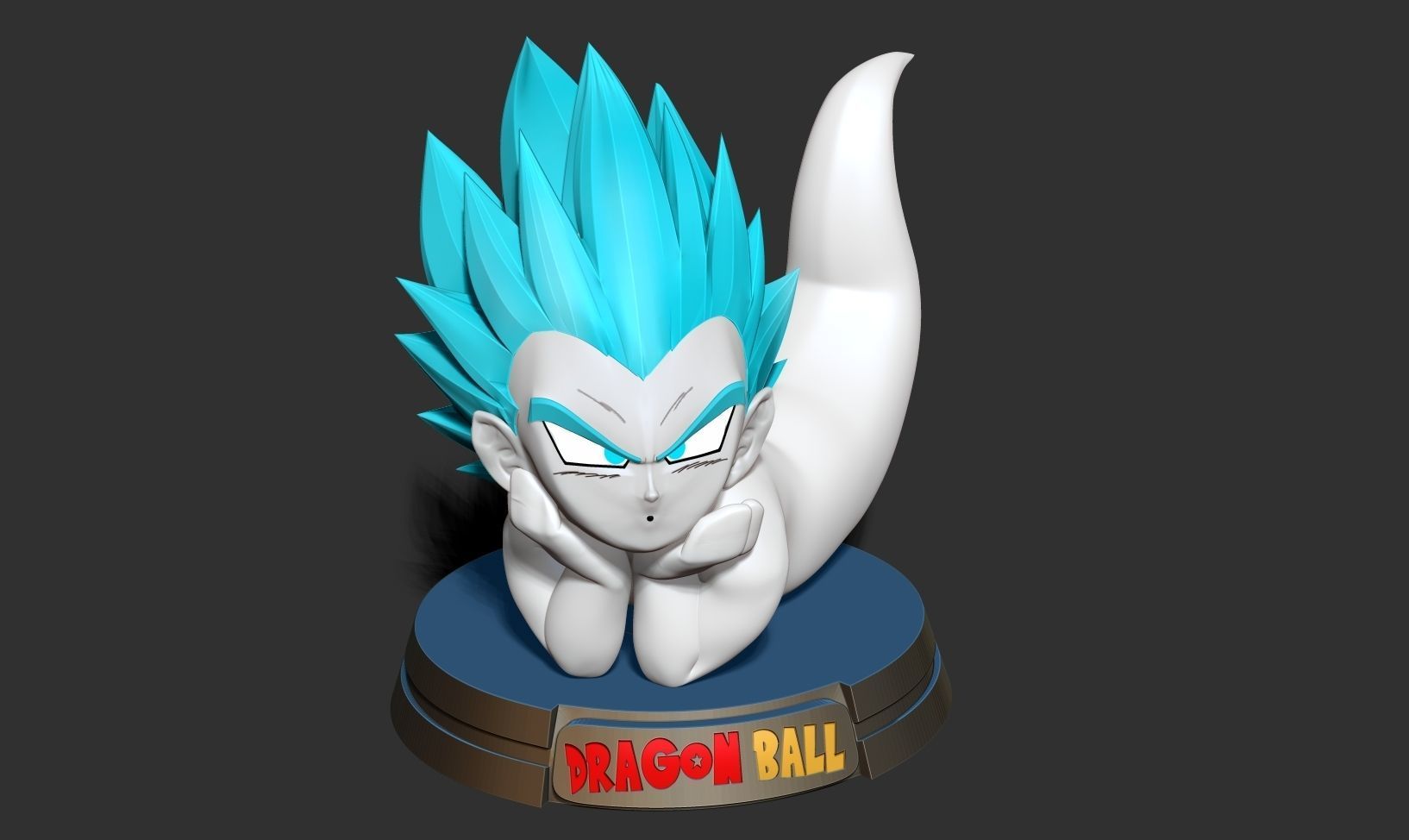 Ghost Gotenks resting 3D print model_17