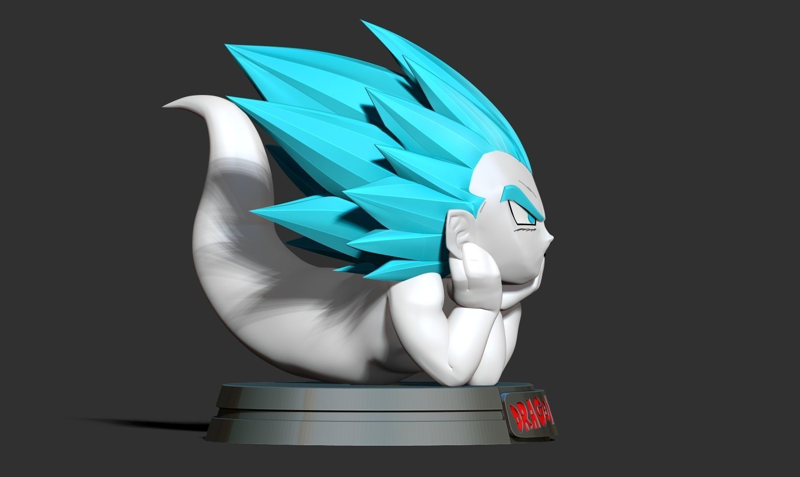Ghost Gotenks resting 3D print model_13