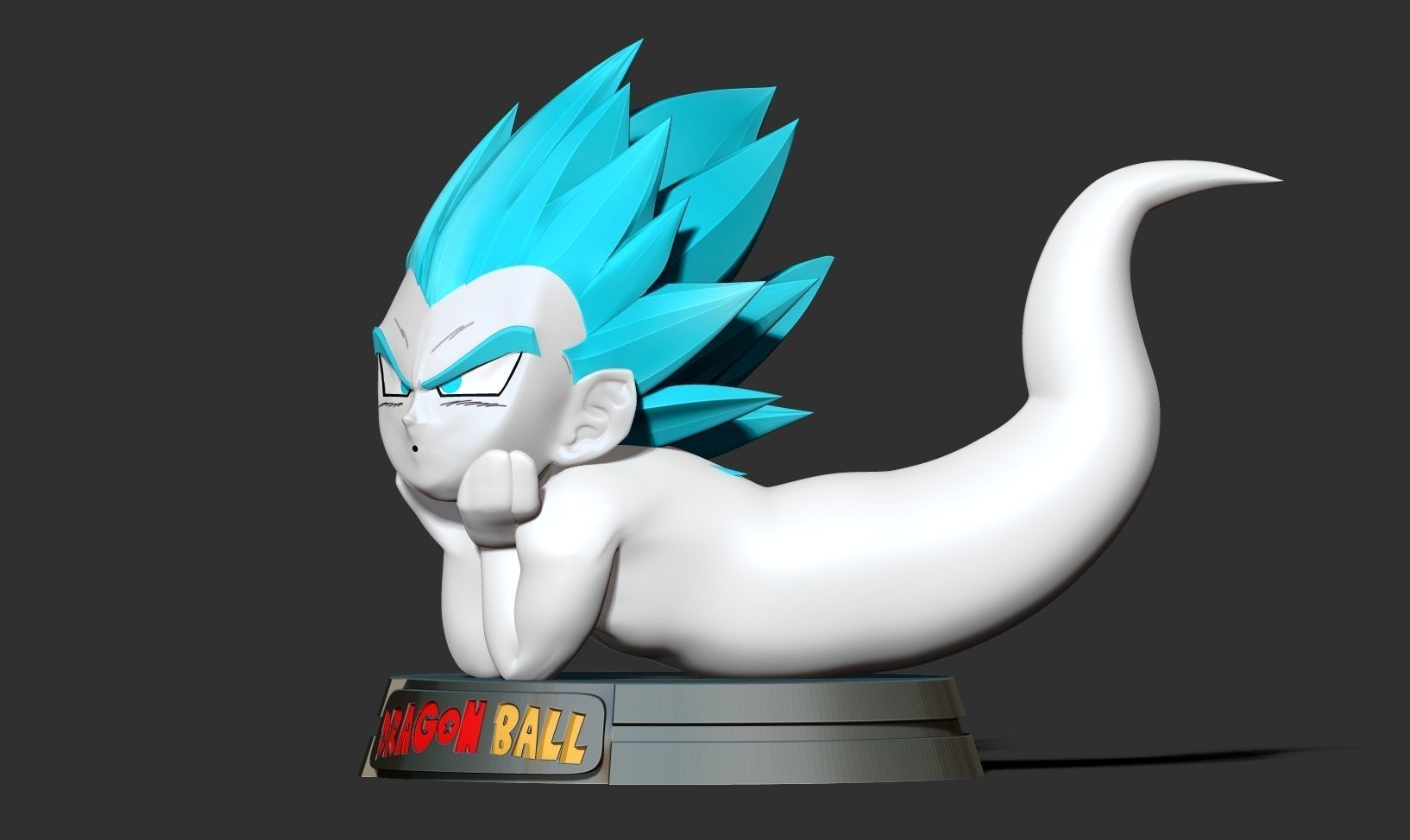 Ghost Gotenks resting 3D print model_11