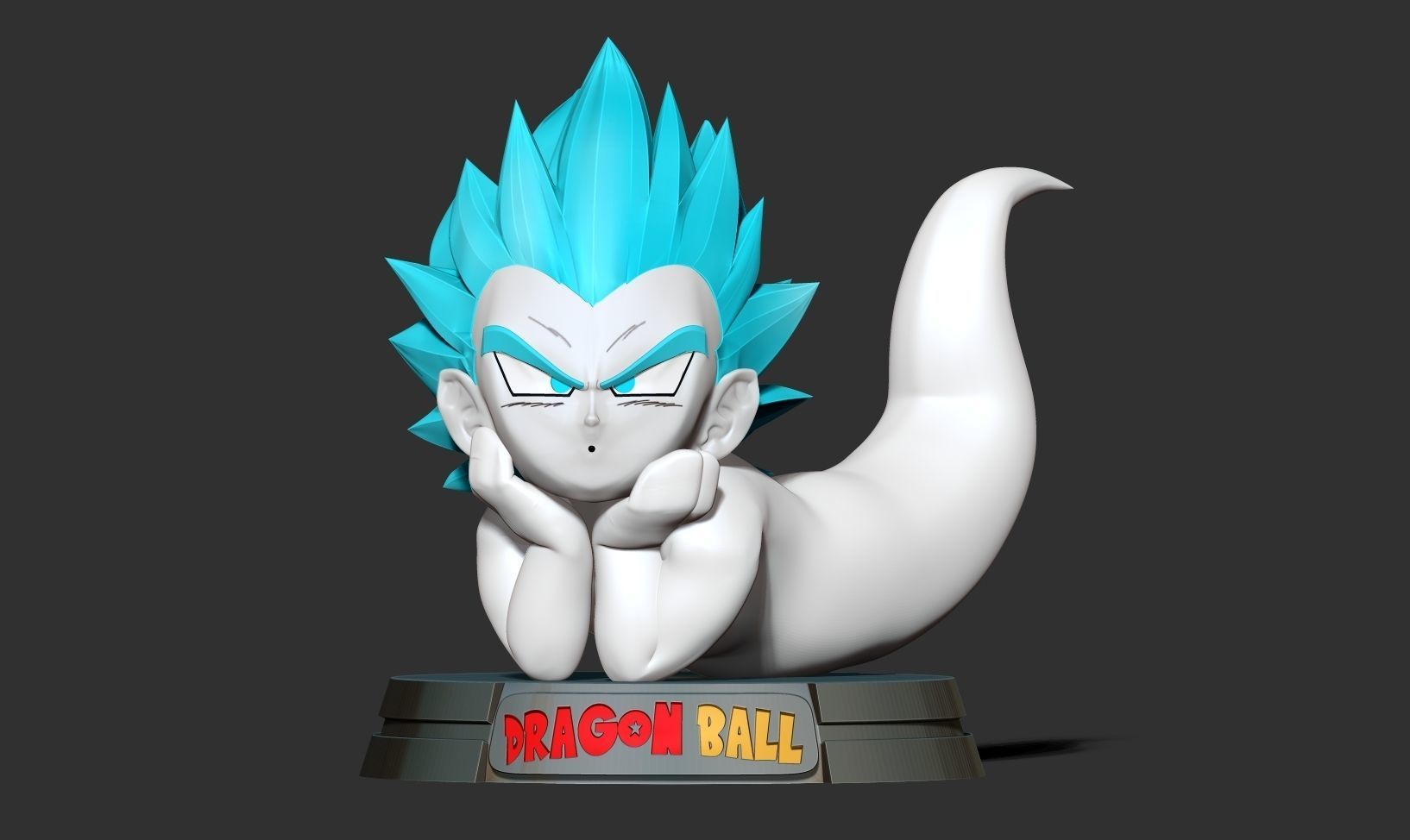 Ghost Gotenks resting 3D print model_9