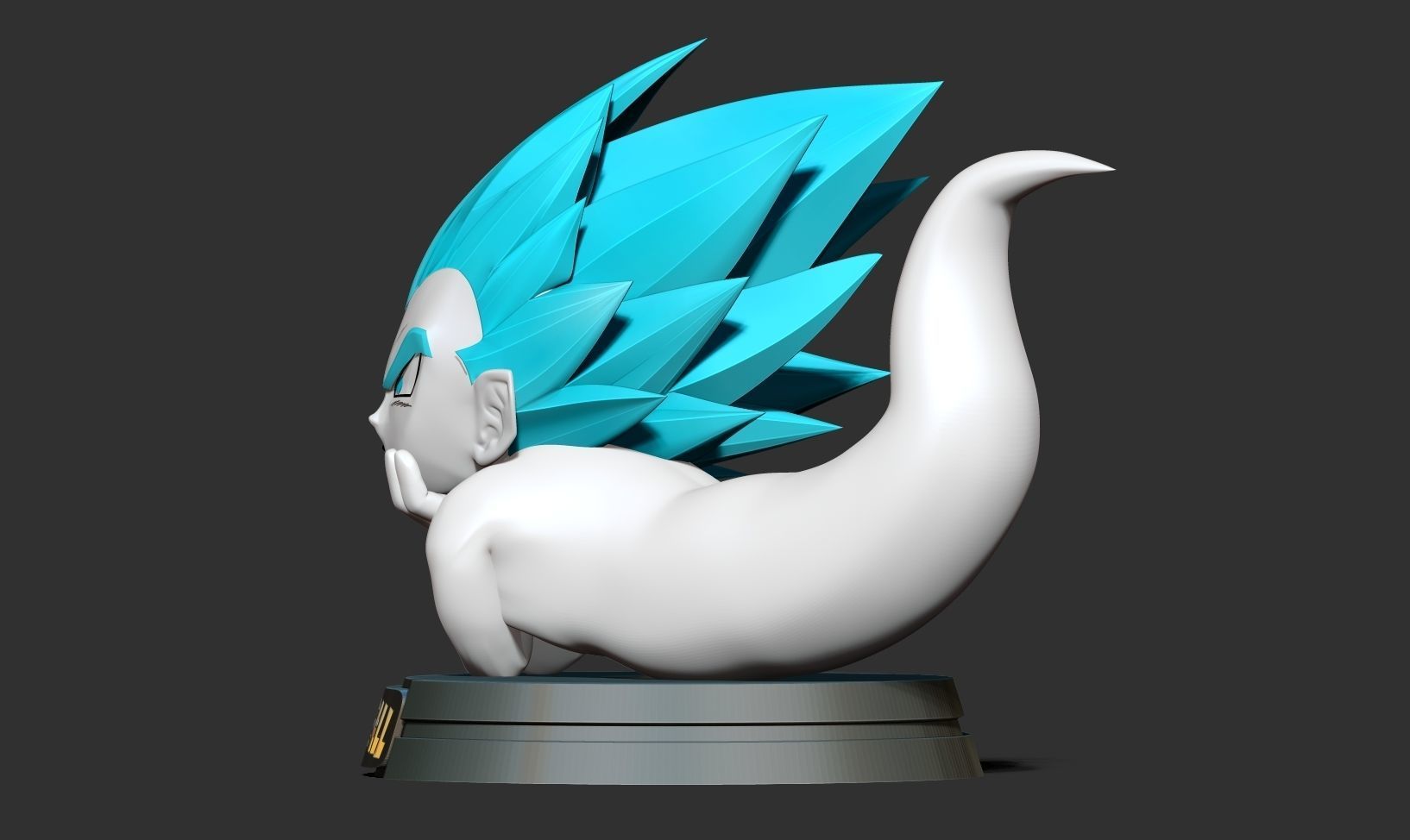 Ghost Gotenks resting 3D print model_6