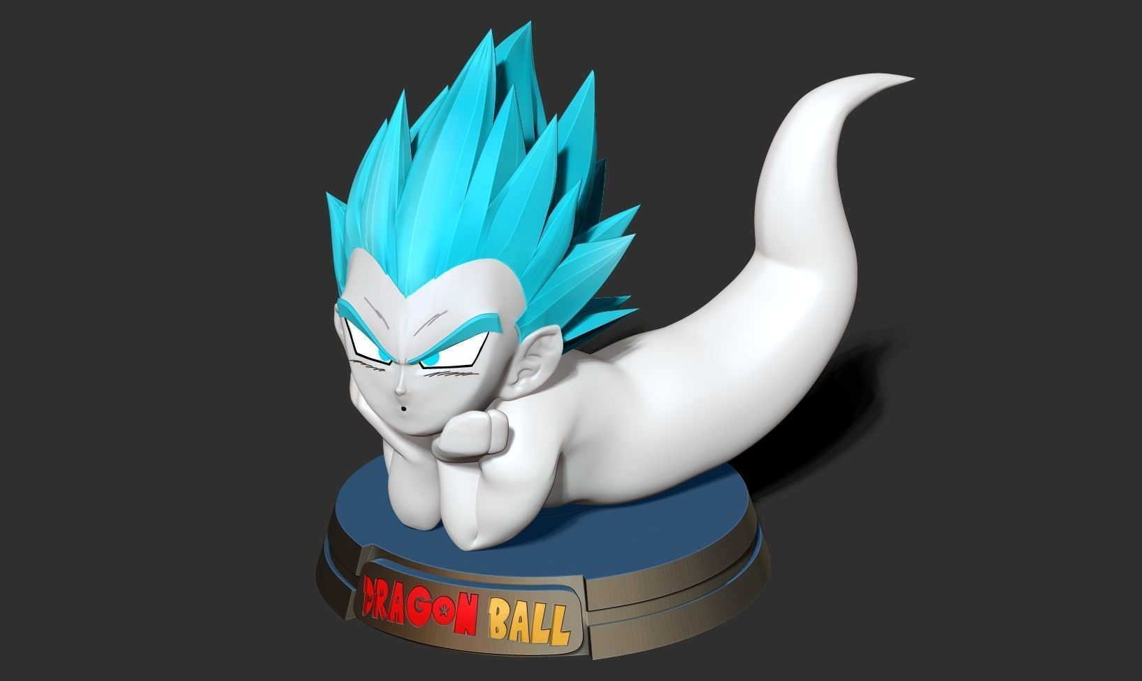 Ghost Gotenks resting 3D print model_15