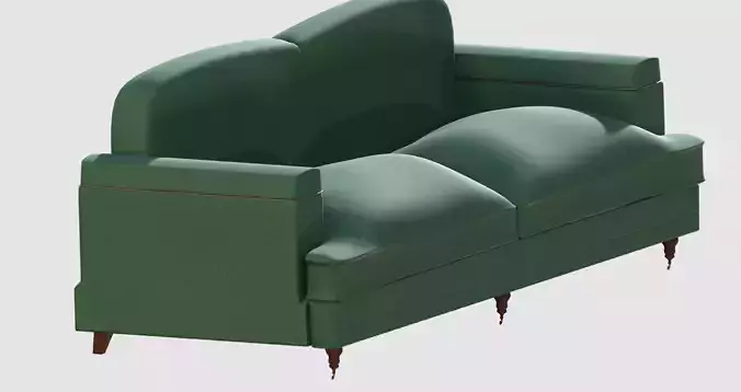 Dark green basic sofa