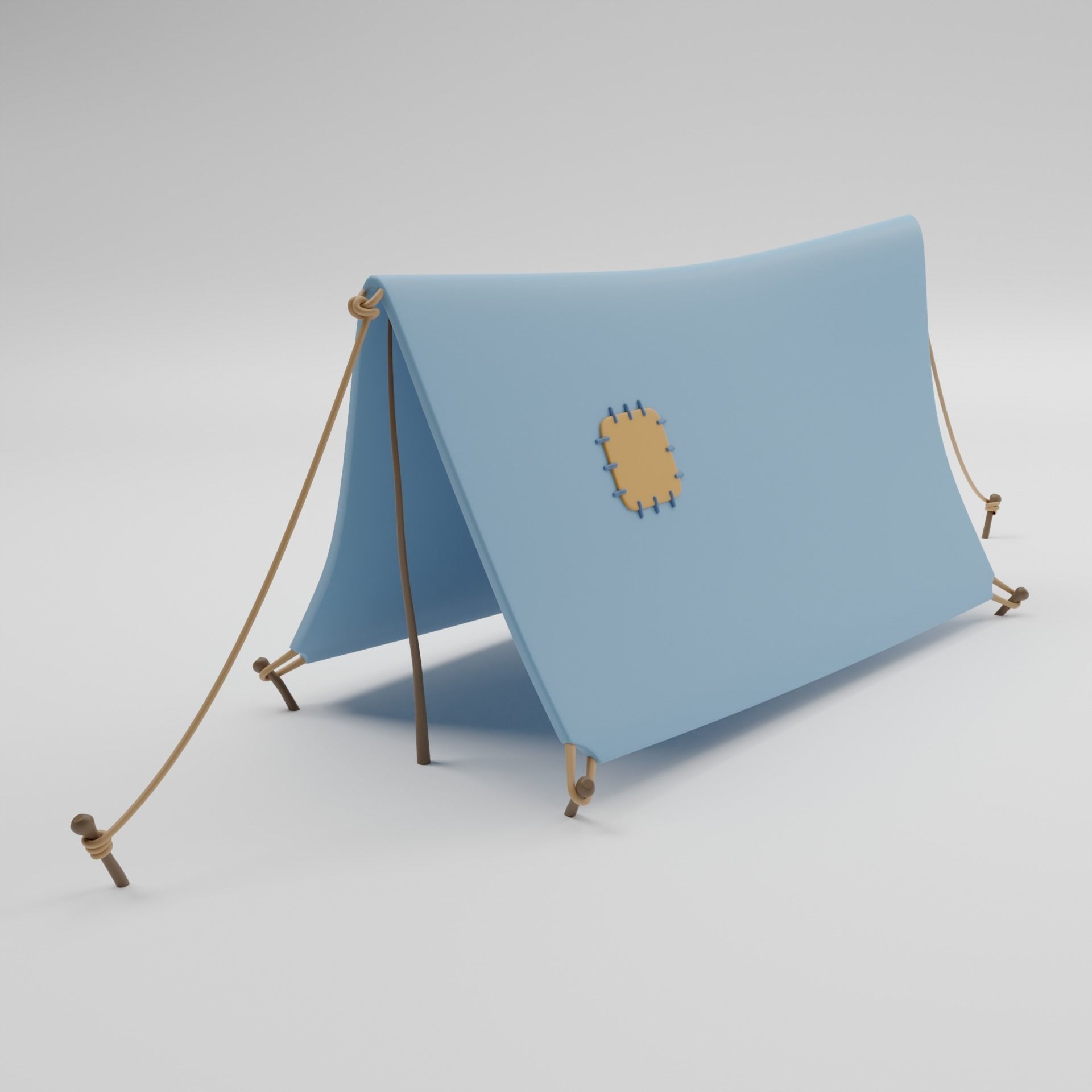 Stylized Cartoon Camping Kit 3D model_7