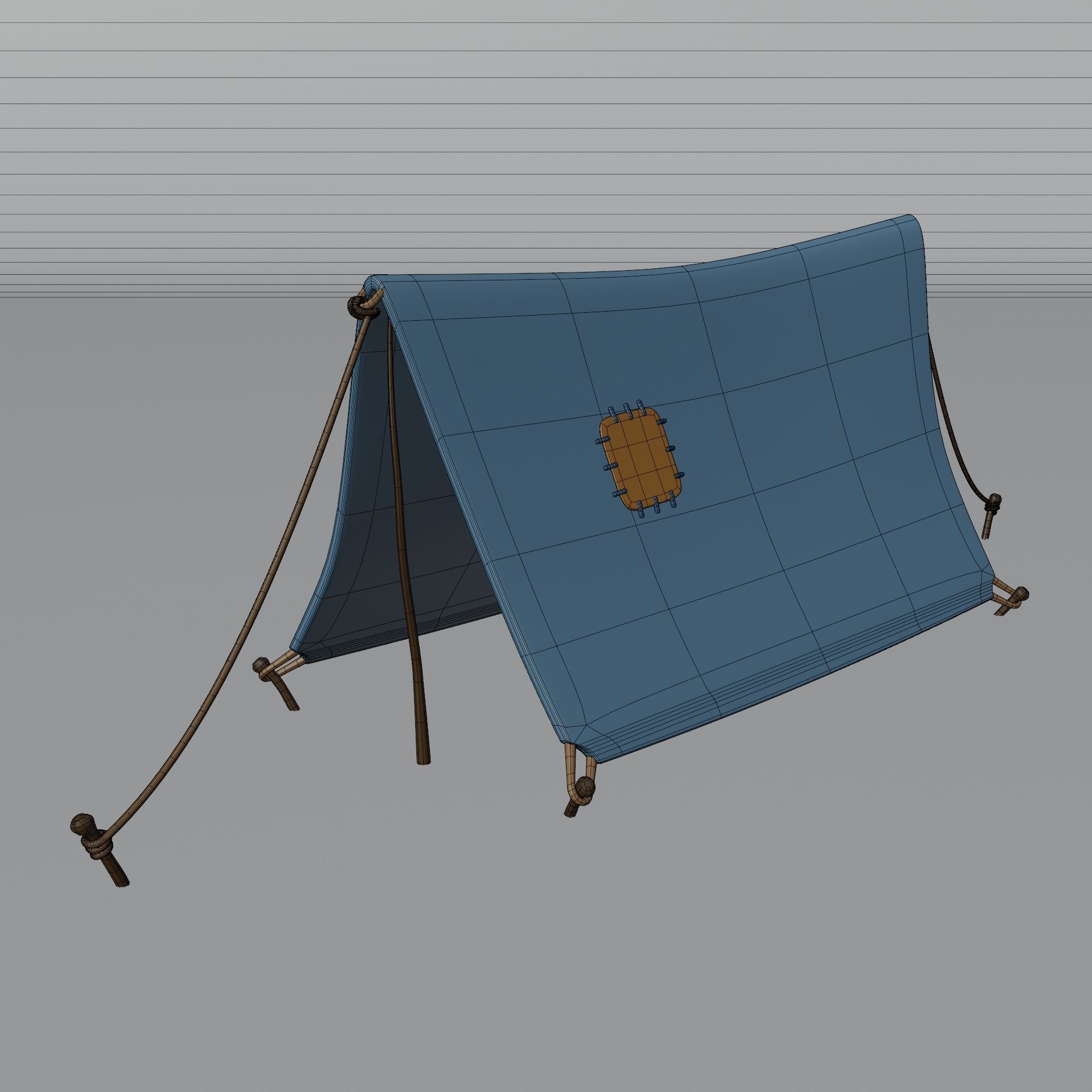 Stylized Cartoon Camping Kit 3D model_8