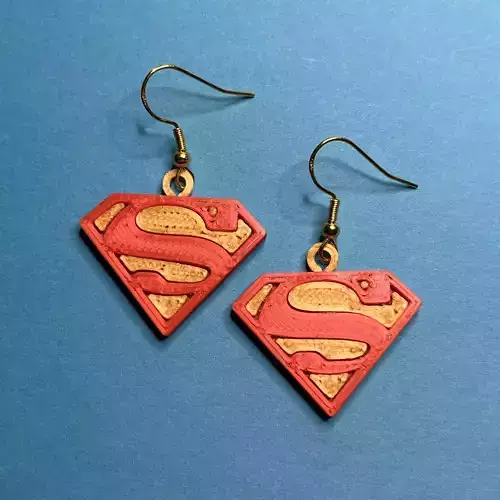 Superman Logo Earrings