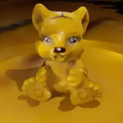 petit tigre avec texture  Free 3D model