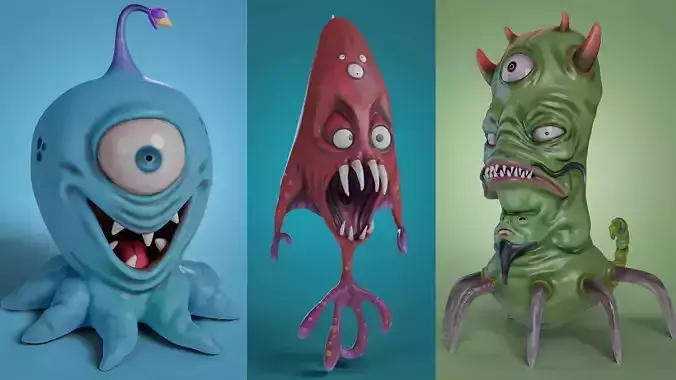 Stylized monsters