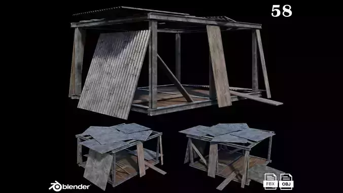 Medieval Houses 58- 4K Textures Game Ready