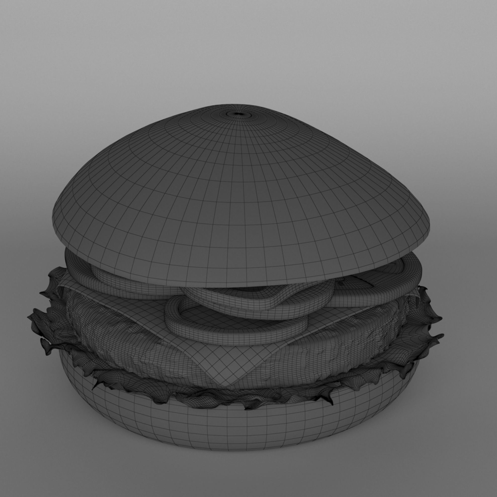 Hamburger 3D print model_18