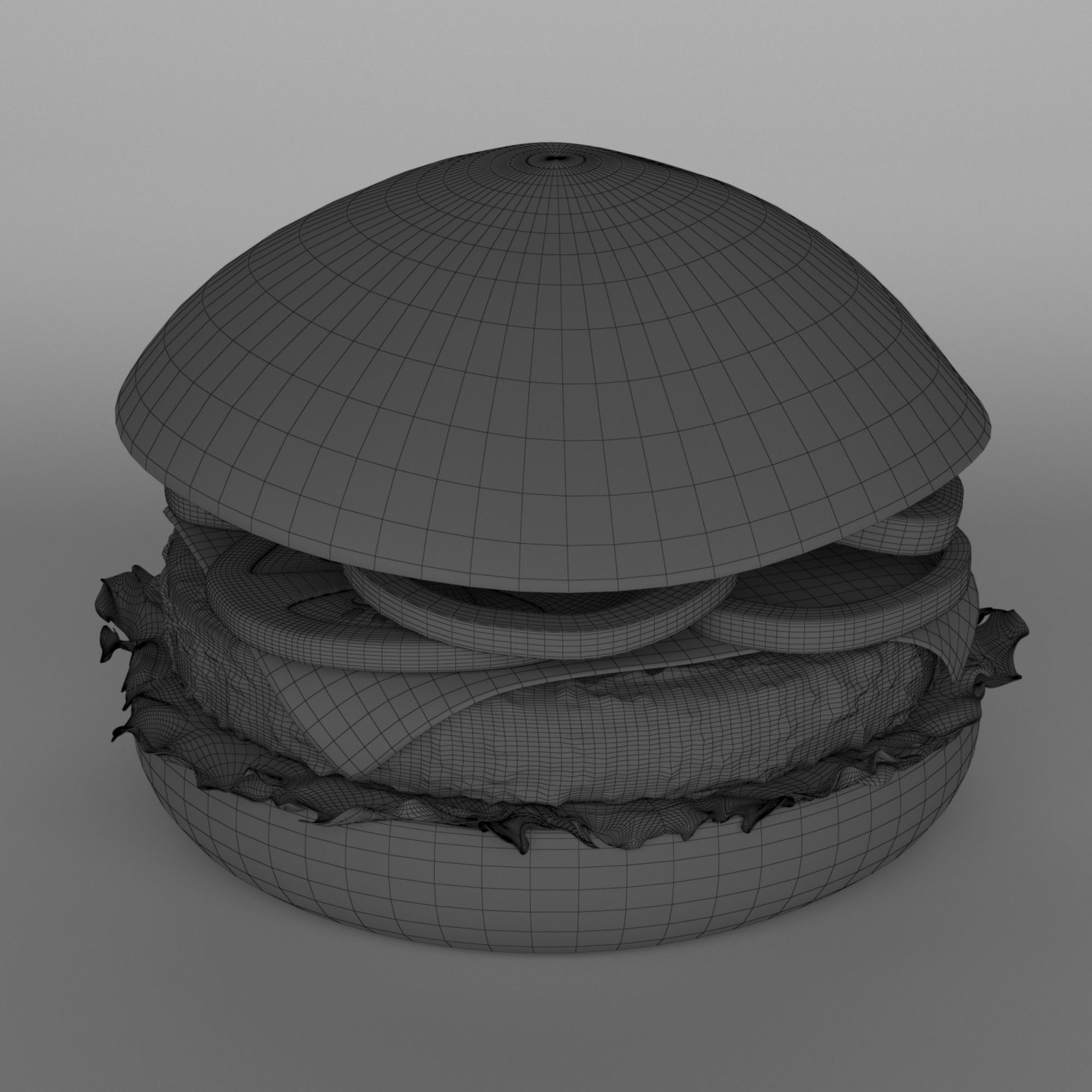 Hamburger 3D print model_15