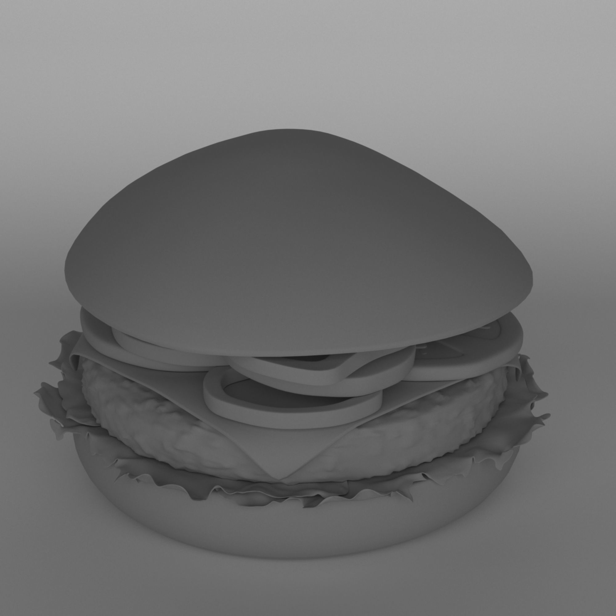 Hamburger 3D print model_13