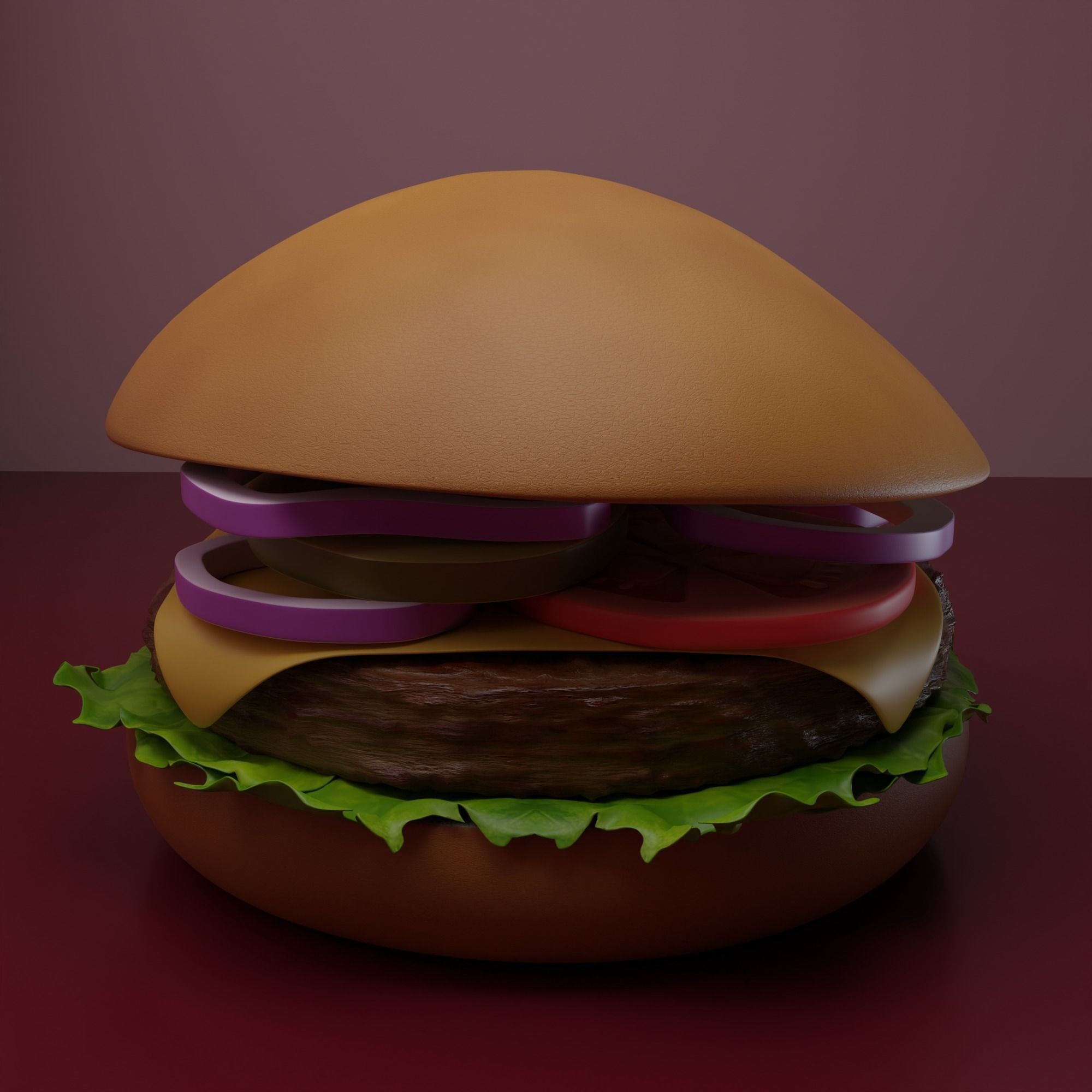 Hamburger 3D print model_1