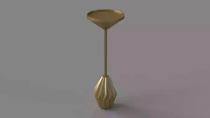 Faceted Brass Drink Table Antique Brass