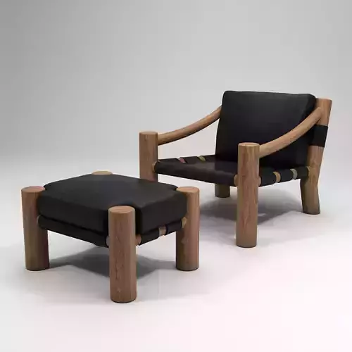 Elephant Armchair and Ottoman by Karen Chekerdjian