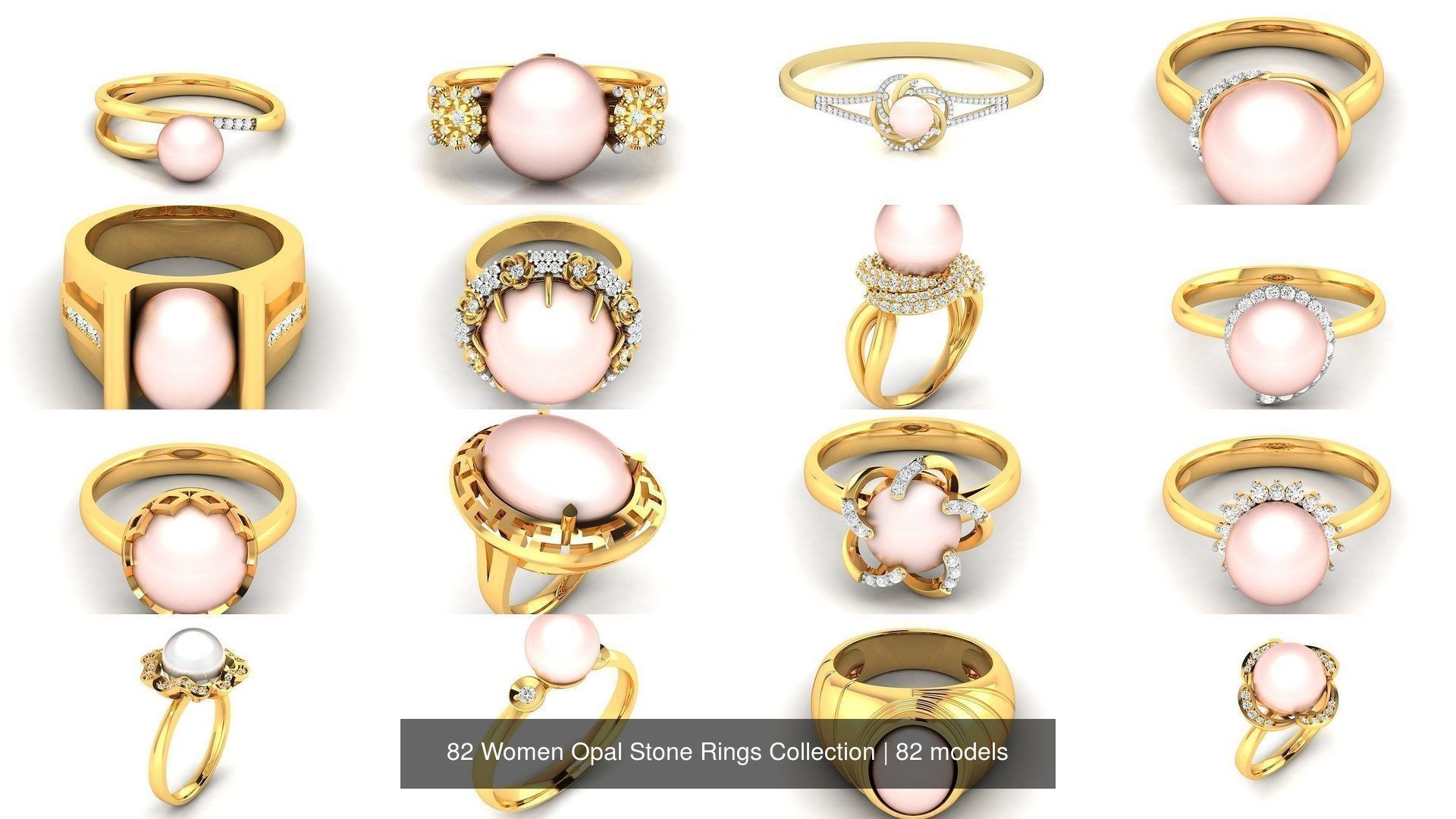 82 Women Opal Stone Rings Collection _5
