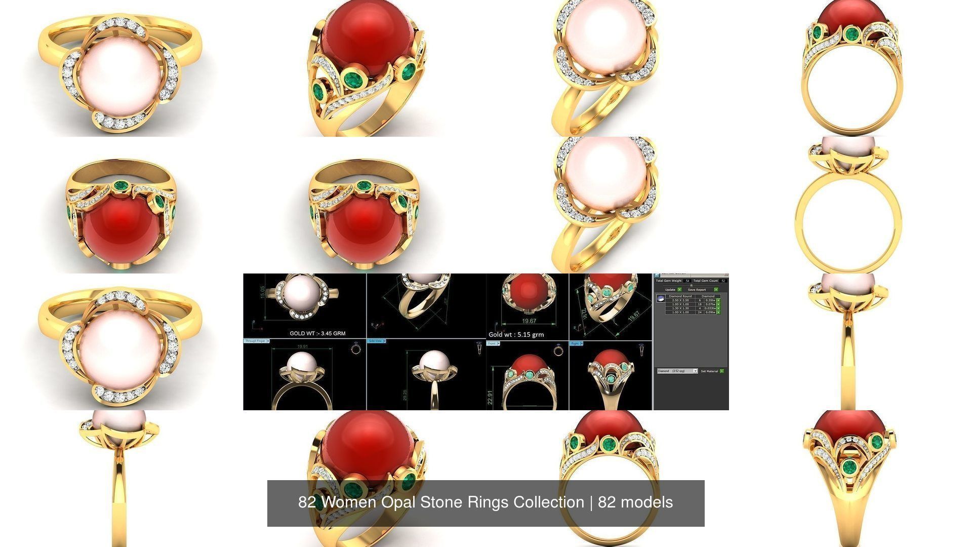 82 Women Opal Stone Rings Collection _15