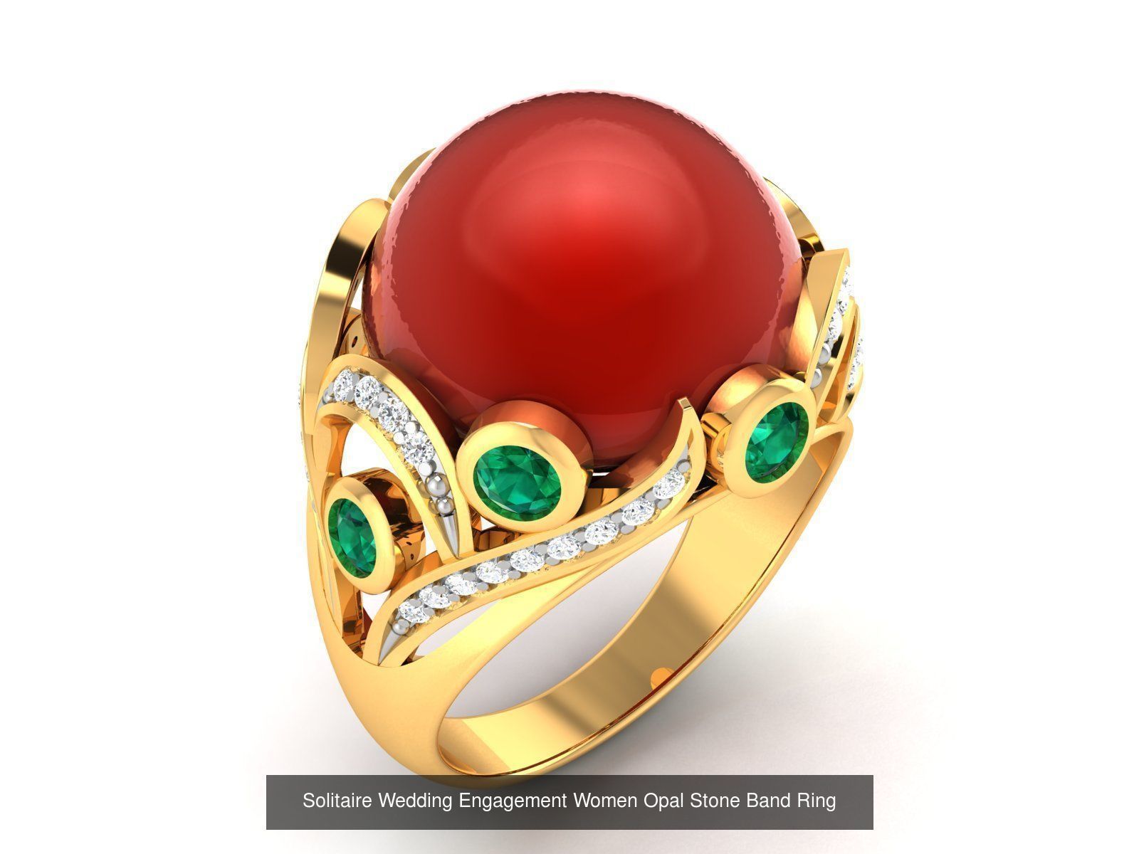 82 Women Opal Stone Rings Collection _97