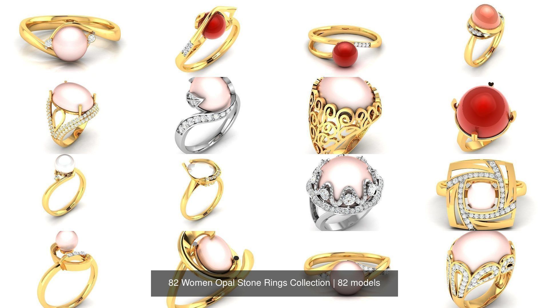 82 Women Opal Stone Rings Collection _8
