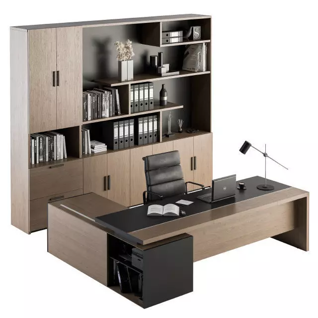 Office Furniture - Manager Set 3D model_0
