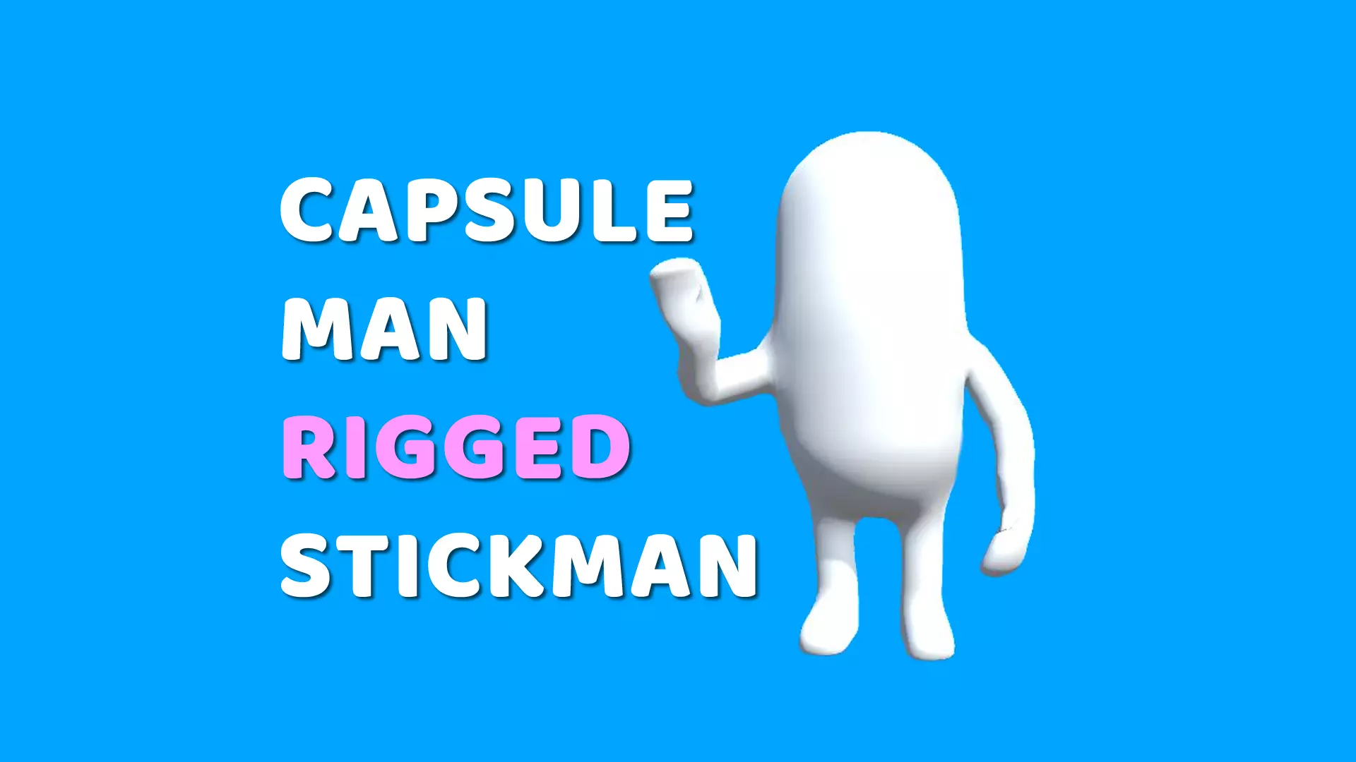 Capsule Man - Rigged 3D Low-poly 3D model