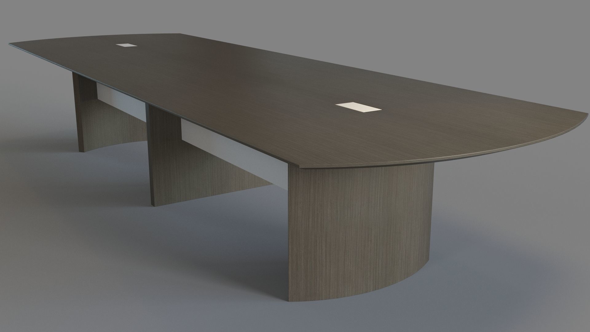 Napoli Curved End Conference Table Charcoal Gray 14 3D model_3