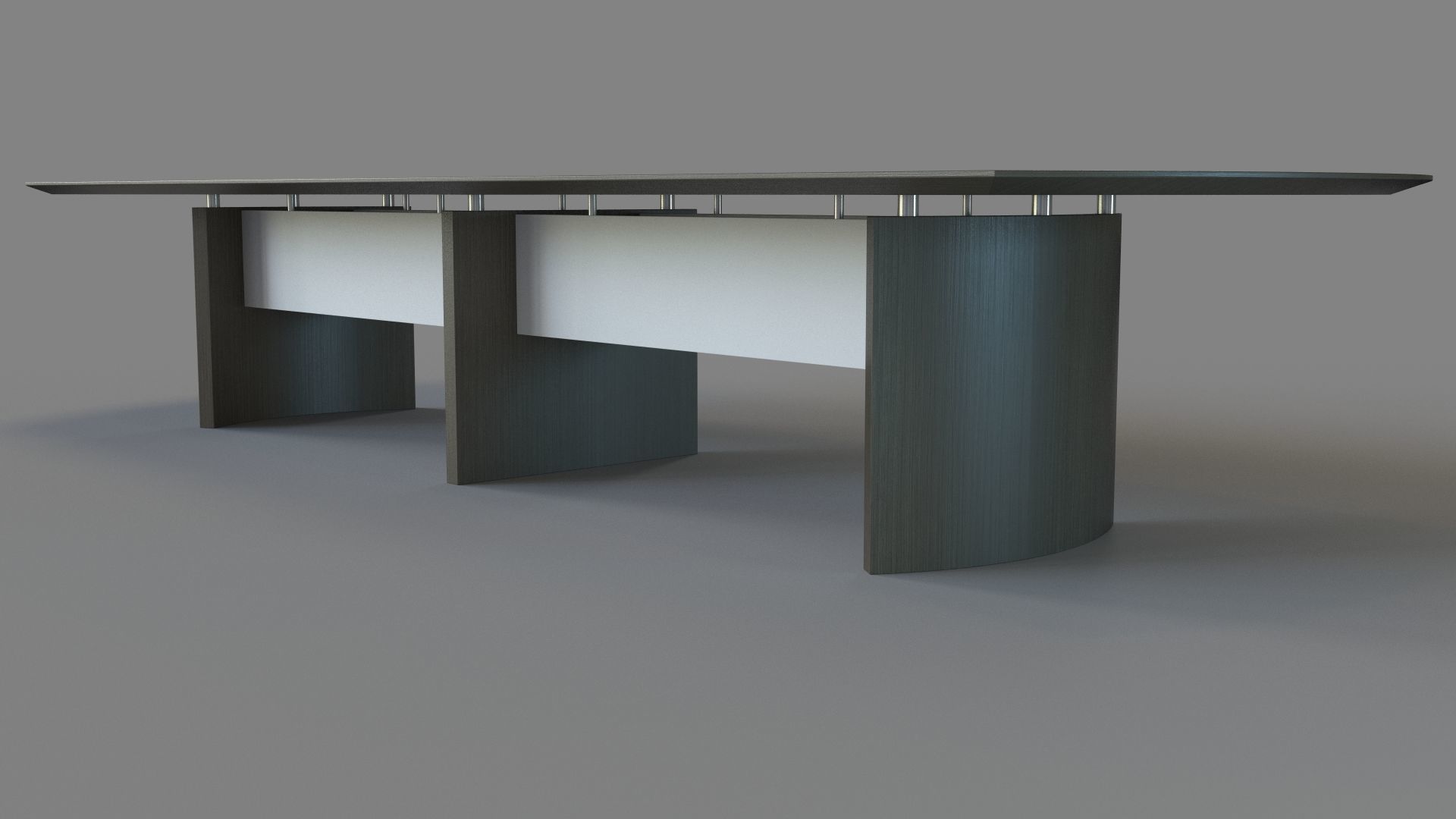 Napoli Curved End Conference Table Charcoal Gray 14 3D model_4