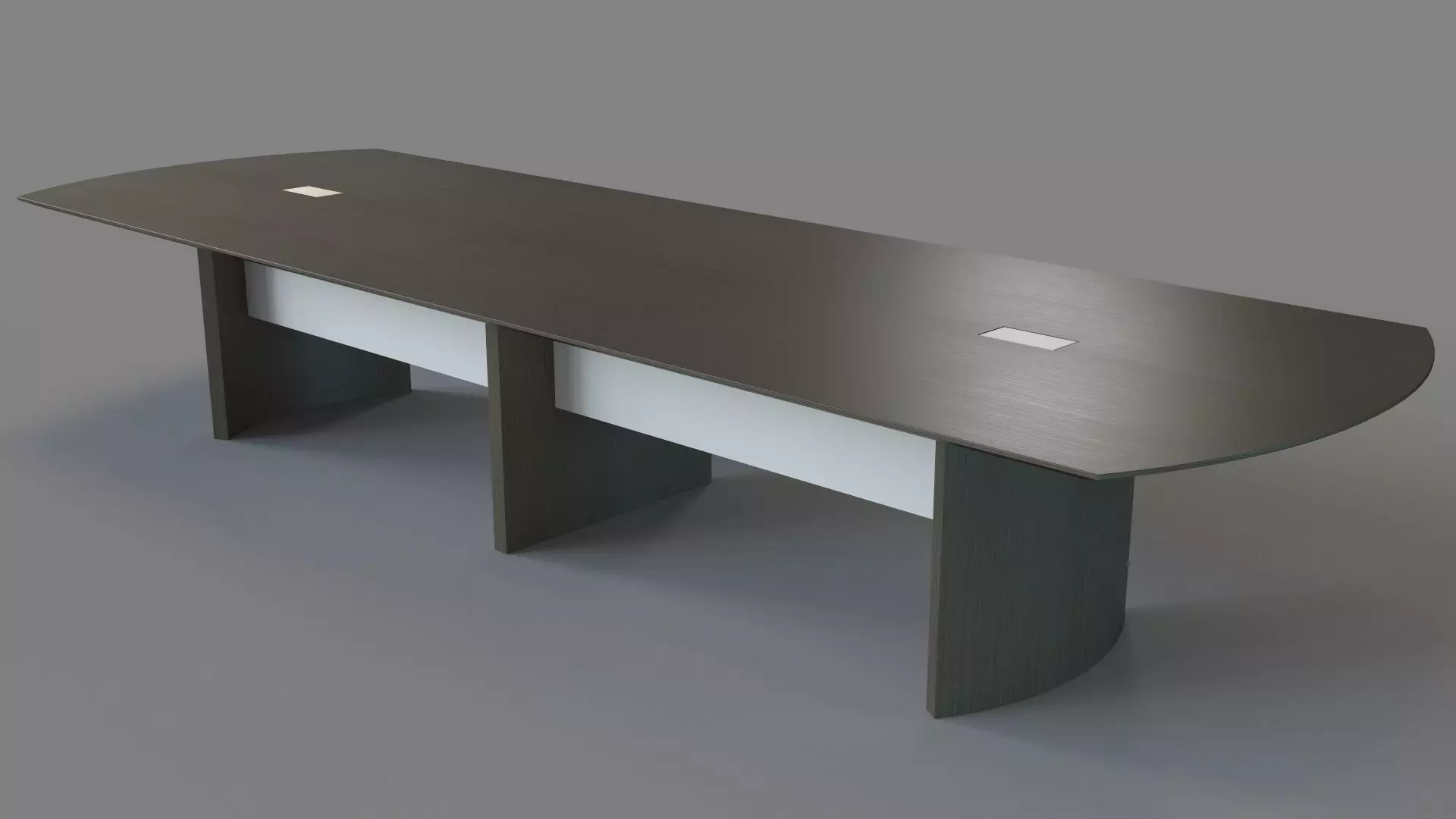 Napoli Curved End Conference Table Charcoal Gray 14 3D model_0