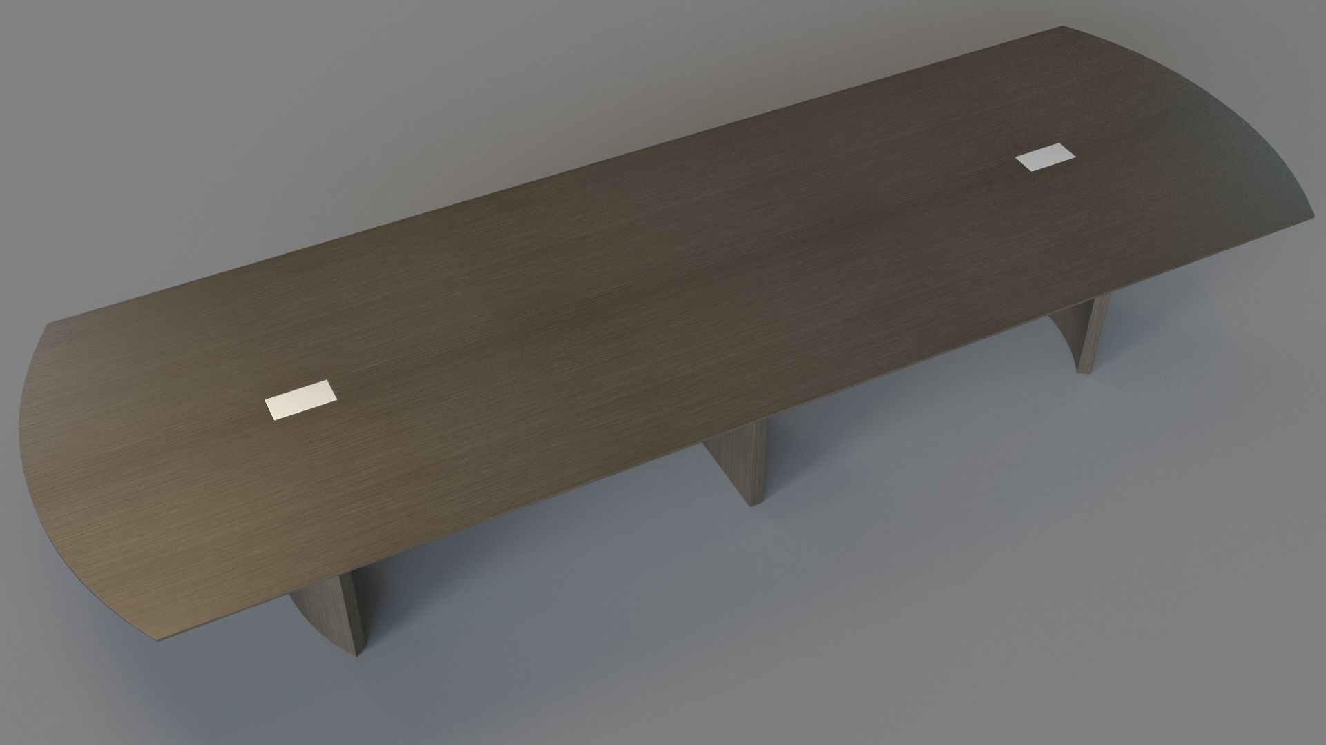 Napoli Curved End Conference Table Charcoal Gray 14 3D model_2