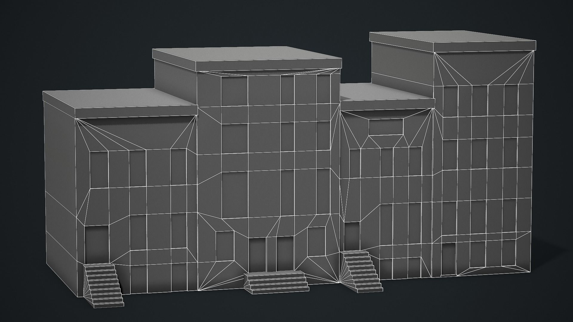 Modern House 02 - Low Poly Game Ready Low-poly 3D model_12