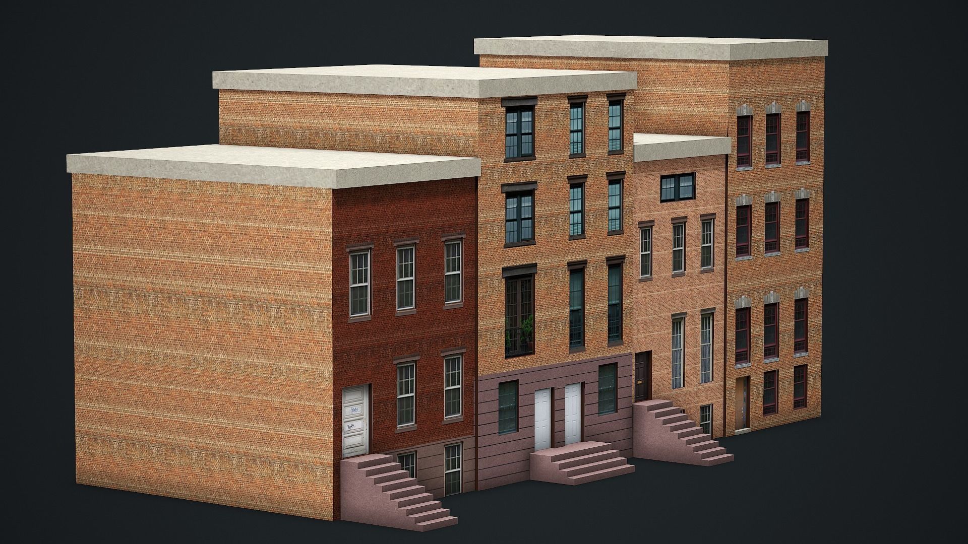 Modern House 02 - Low Poly Game Ready Low-poly 3D model_4