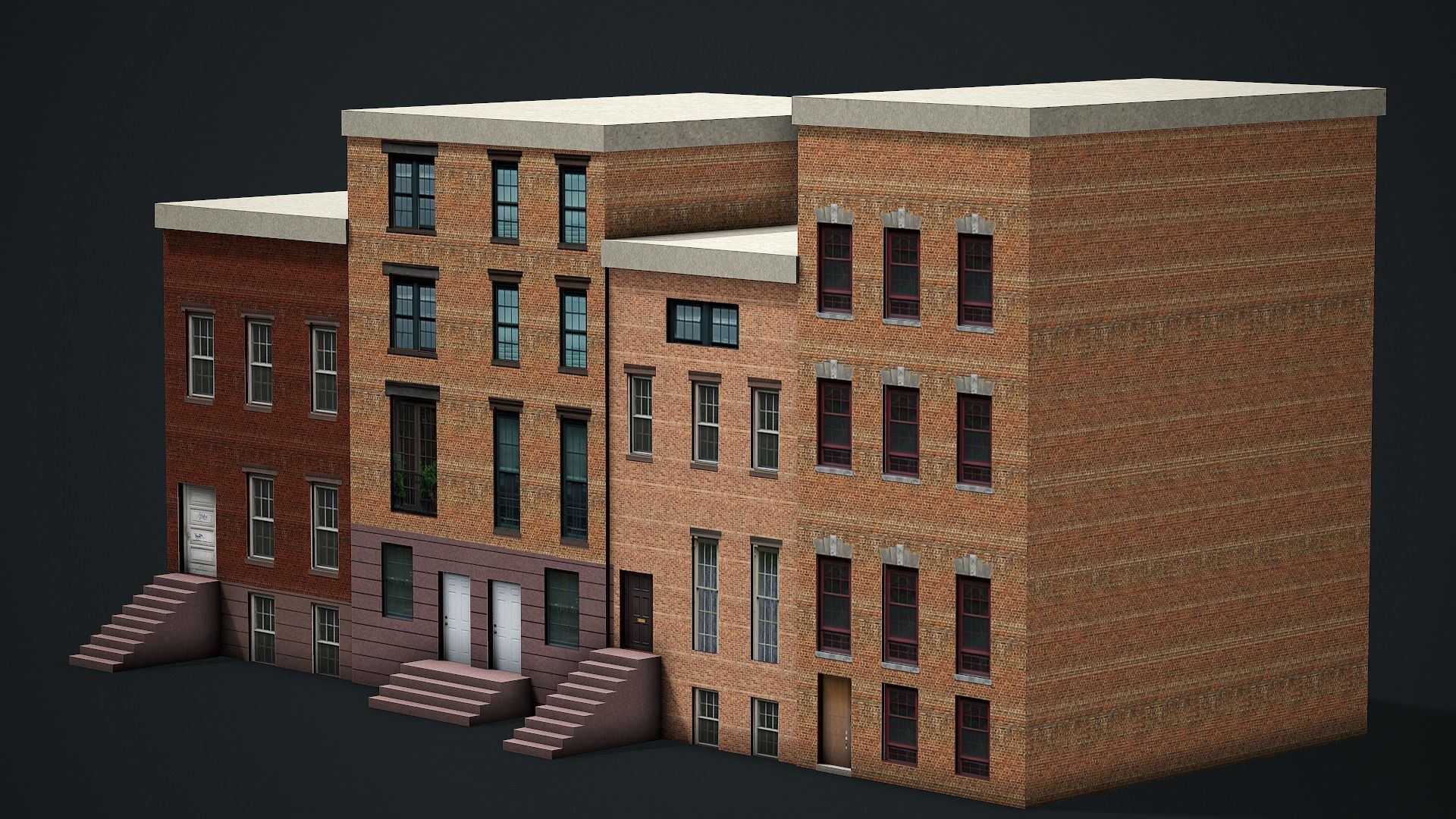 Modern House 02 - Low Poly Game Ready Low-poly 3D model_3