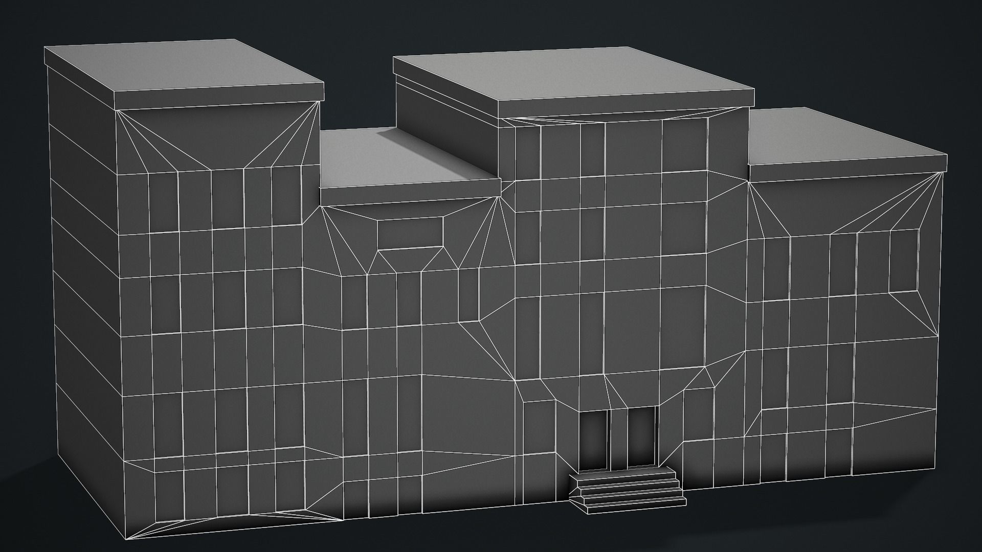 Modern House 02 - Low Poly Game Ready Low-poly 3D model_14