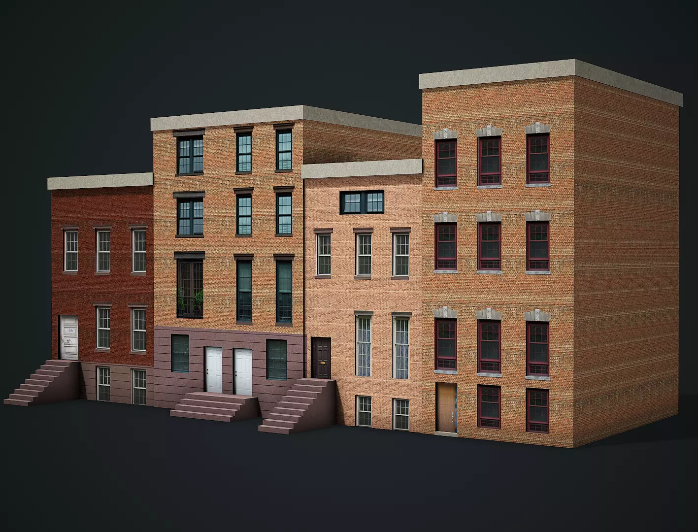 Modern House 02 - Low Poly Game Ready Low-poly 3D model_0