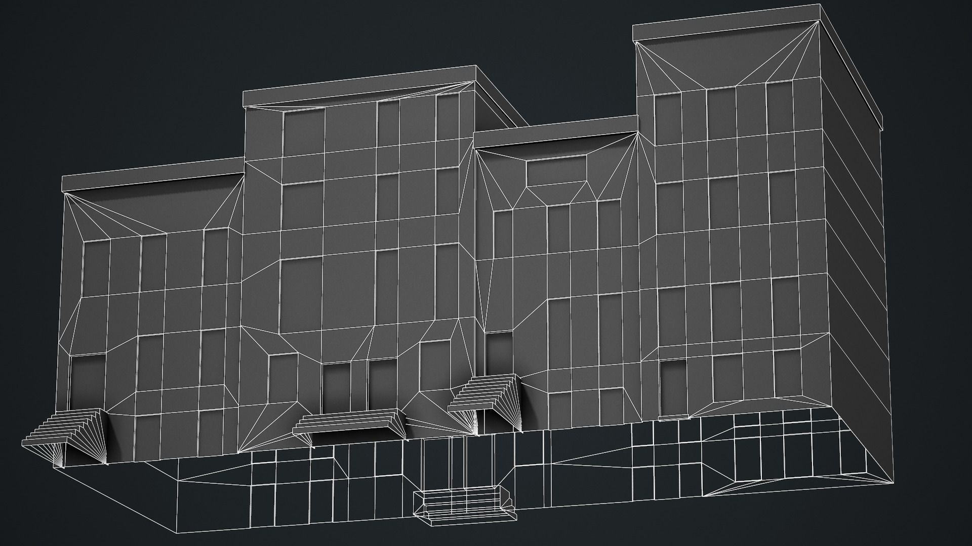 Modern House 02 - Low Poly Game Ready Low-poly 3D model_13