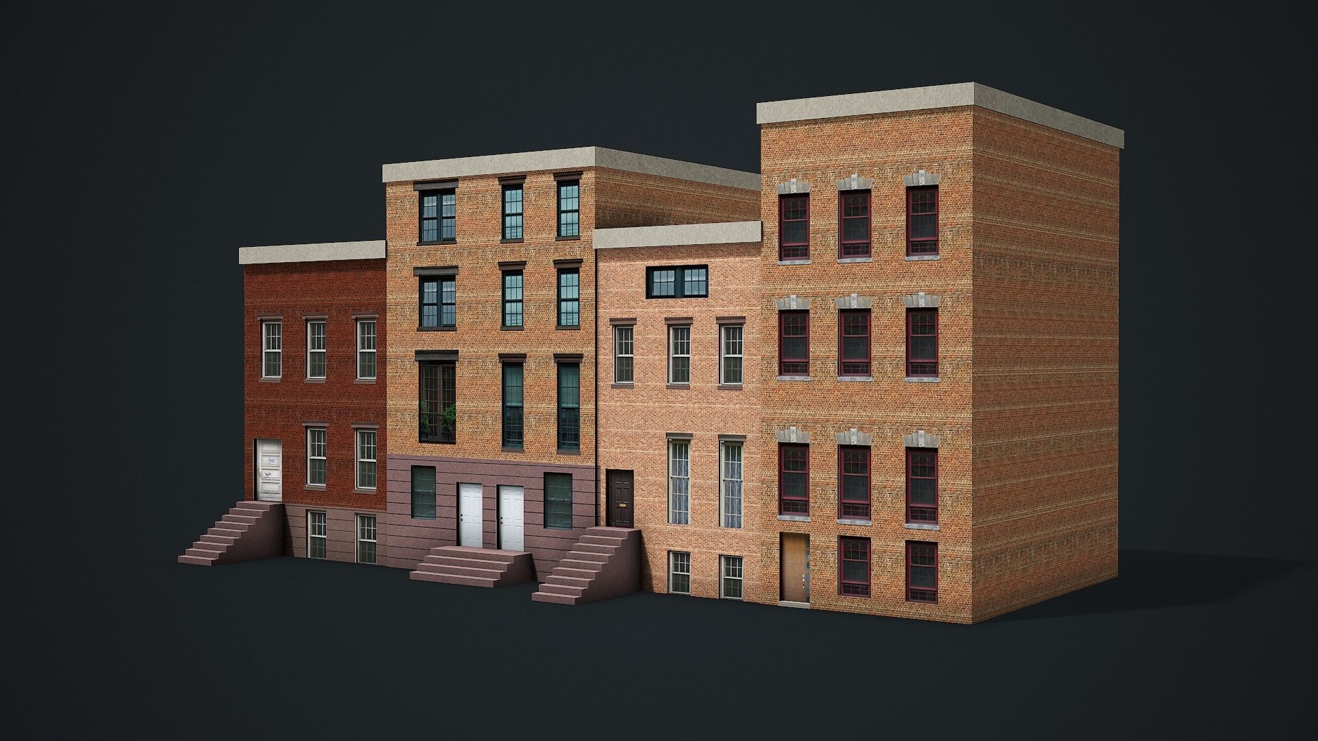 Modern House 02 - Low Poly Game Ready Low-poly 3D model_1